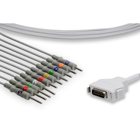 Fukuda Denshi Direct-Connect EKG Cable - 10 Leads Needle 340 Cm